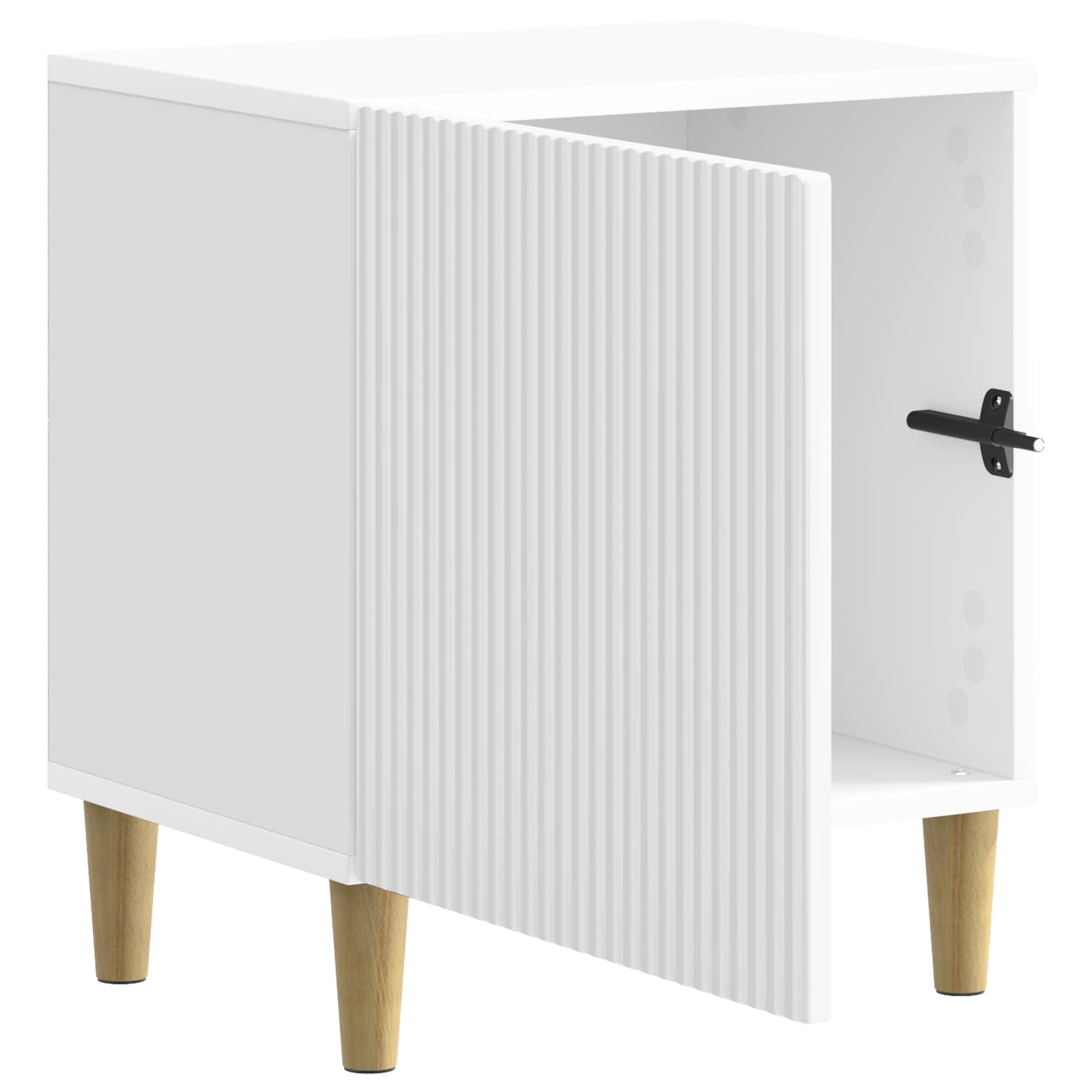 Armadio da Notte Bianco Lucido 43 x 34,5 x 50 cm | homemem39