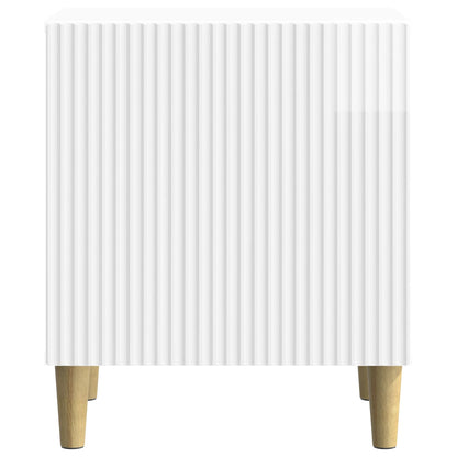 Armadio da Notte Bianco Lucido 43 x 34,5 x 50 cm | homemem39
