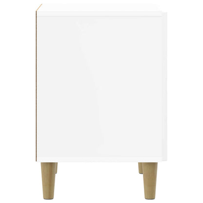Armadio da Notte Bianco Lucido 43 x 34,5 x 50 cm | homemem39