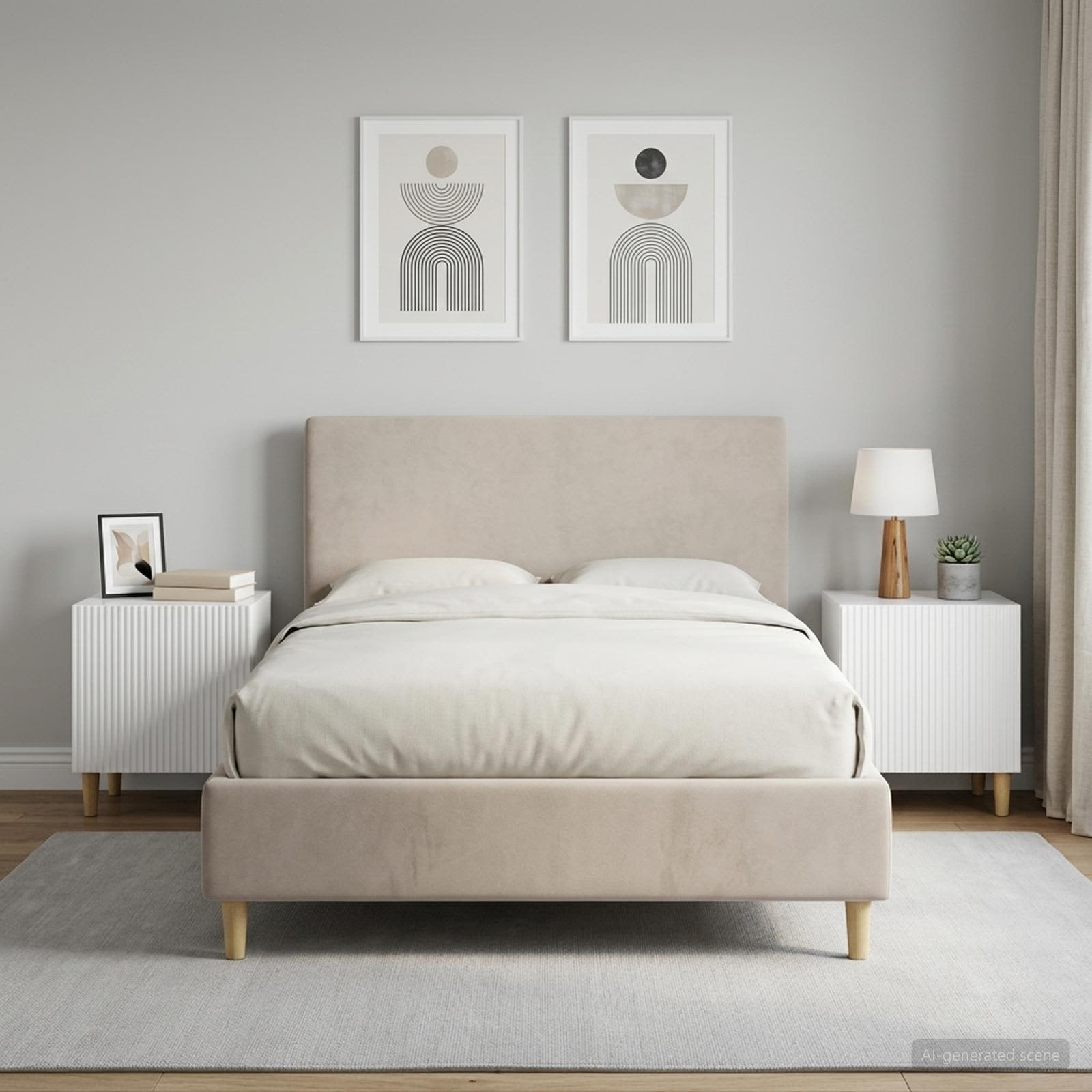 Armadio da Notte 2 pcs Bianco Lucido 43 x 34,5 x 50 cm | homemem39