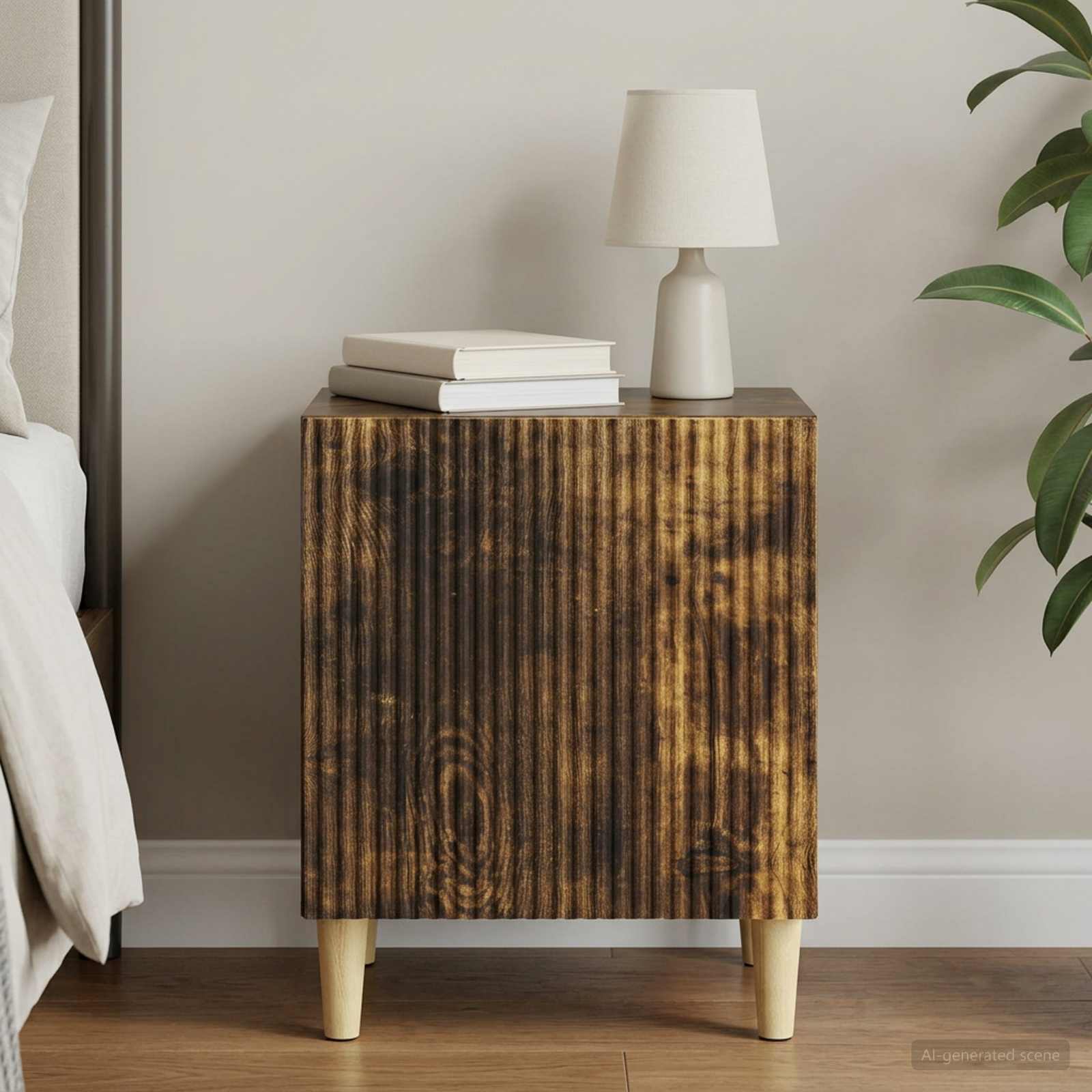 Armadio da Notte Rovere Fumo 43 x 34,5 x 50 cm | homemem39