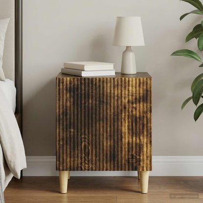 Armadio da Notte Rovere Fumo 43 x 34,5 x 50 cm | homemem39