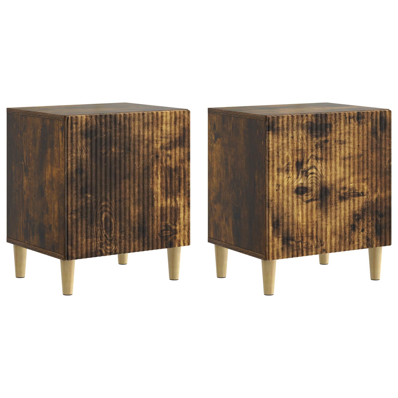 Armadio da Notte 2 pcs Rovere Fumo 43 x 34,5 x 50 cm | homemem39