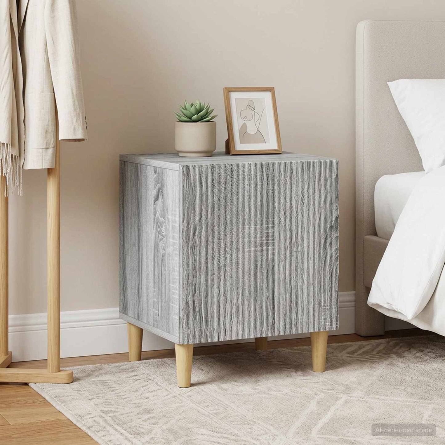 Armadio da Notte 2 pz Grigio Sonoma 43 x 34,5 x 50 cm