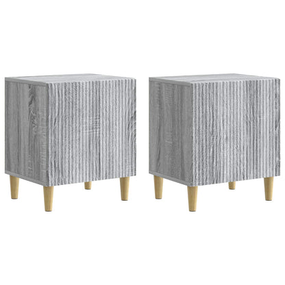 Armadio da Notte 2 pz Grigio Sonoma 43 x 34,5 x 50 cm