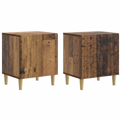 Armadio da Notte 2 pz Legno antico 43 x 34,5 x 50 cm