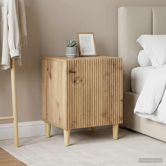 Armadio da Notte 2 pz Rovere Artigianale 43 x 34,5 x 50 cm