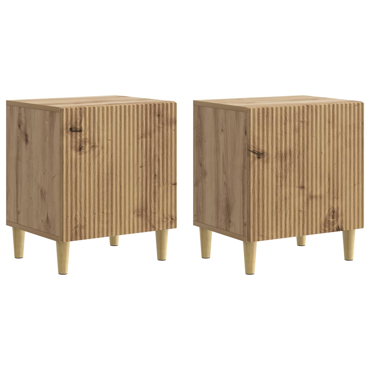 Armadio da Notte 2 pz Rovere Artigianale 43 x 34,5 x 50 cm - homemem39