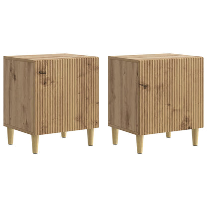 Armadio da Notte 2 pz Rovere Artigianale 43 x 34,5 x 50 cm - homemem39