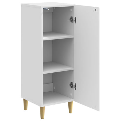 Credenza Bianco Lucido 33 x 34,5 x 90 cm Legno ingegnerizzato