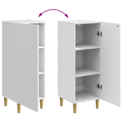 Credenza Bianco Lucido 33 x 34,5 x 90 cm Legno ingegnerizzato | homemem39