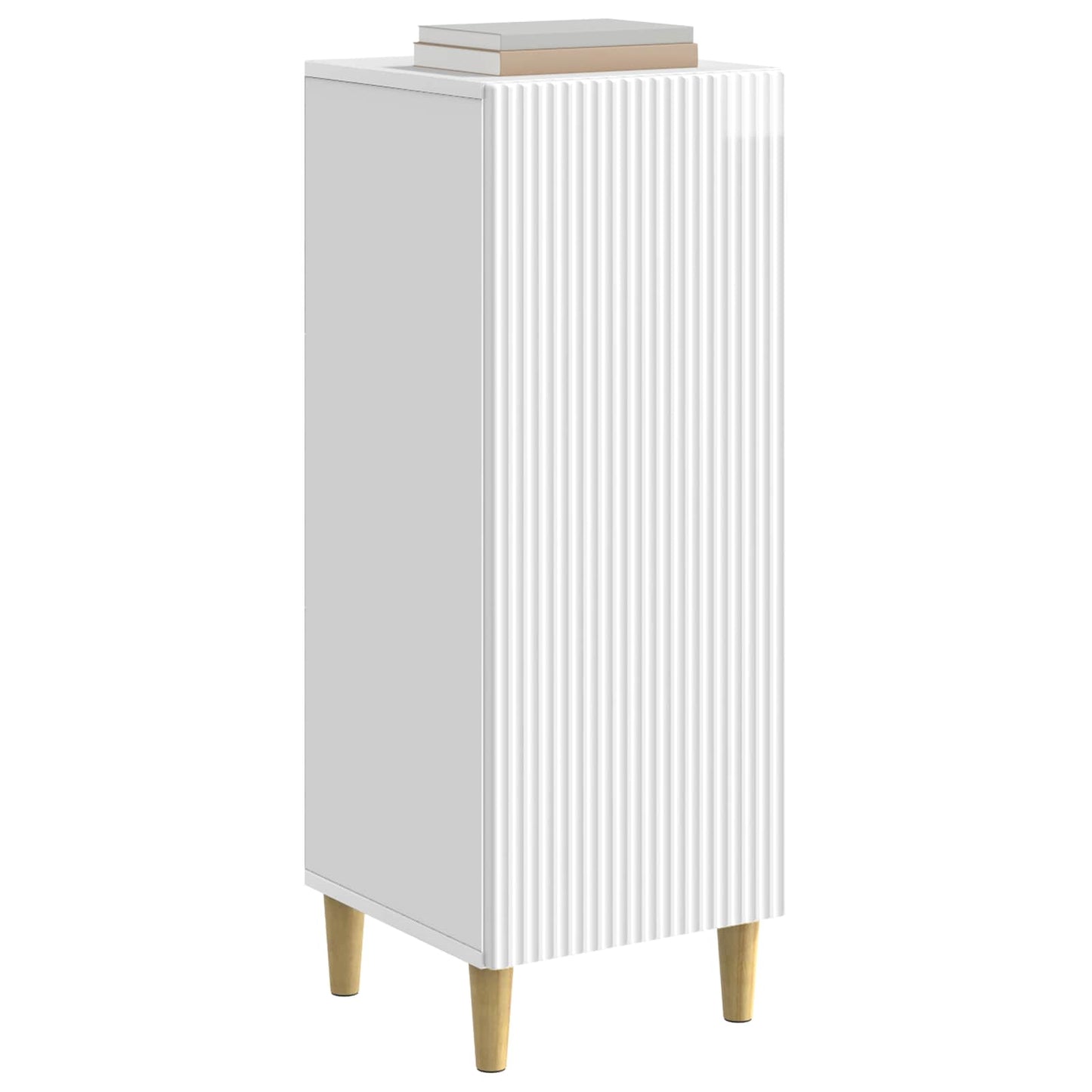 Credenza Bianco Lucido 33 x 34,5 x 90 cm Legno ingegnerizzato | homemem39