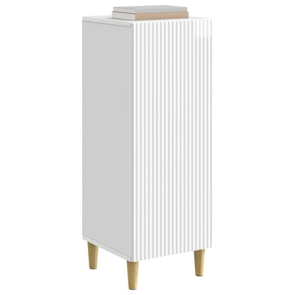 Credenza Bianco Lucido 33 x 34,5 x 90 cm Legno ingegnerizzato | homemem39