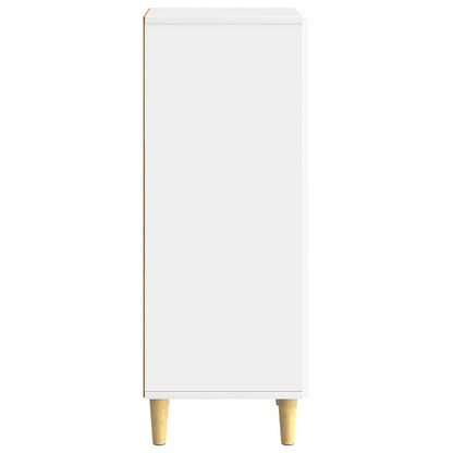 Credenza Bianco Lucido 33 x 34,5 x 90 cm Legno ingegnerizzato