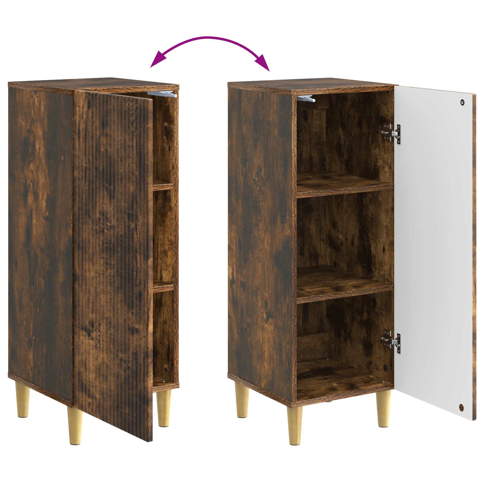 Credenza Rovere Fumo 33 x 34,5 x 90 cm Legno ingegnerizzato | homemem39