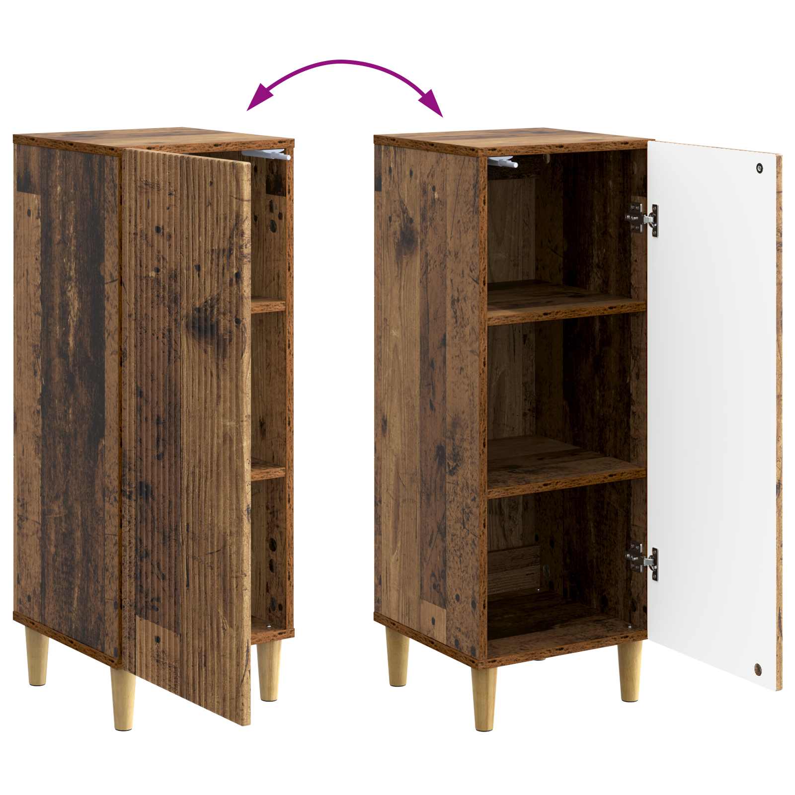 Credenza Legno antico 33 x 34,5 x 90 cm Legno ingegnerizzato | homemem39