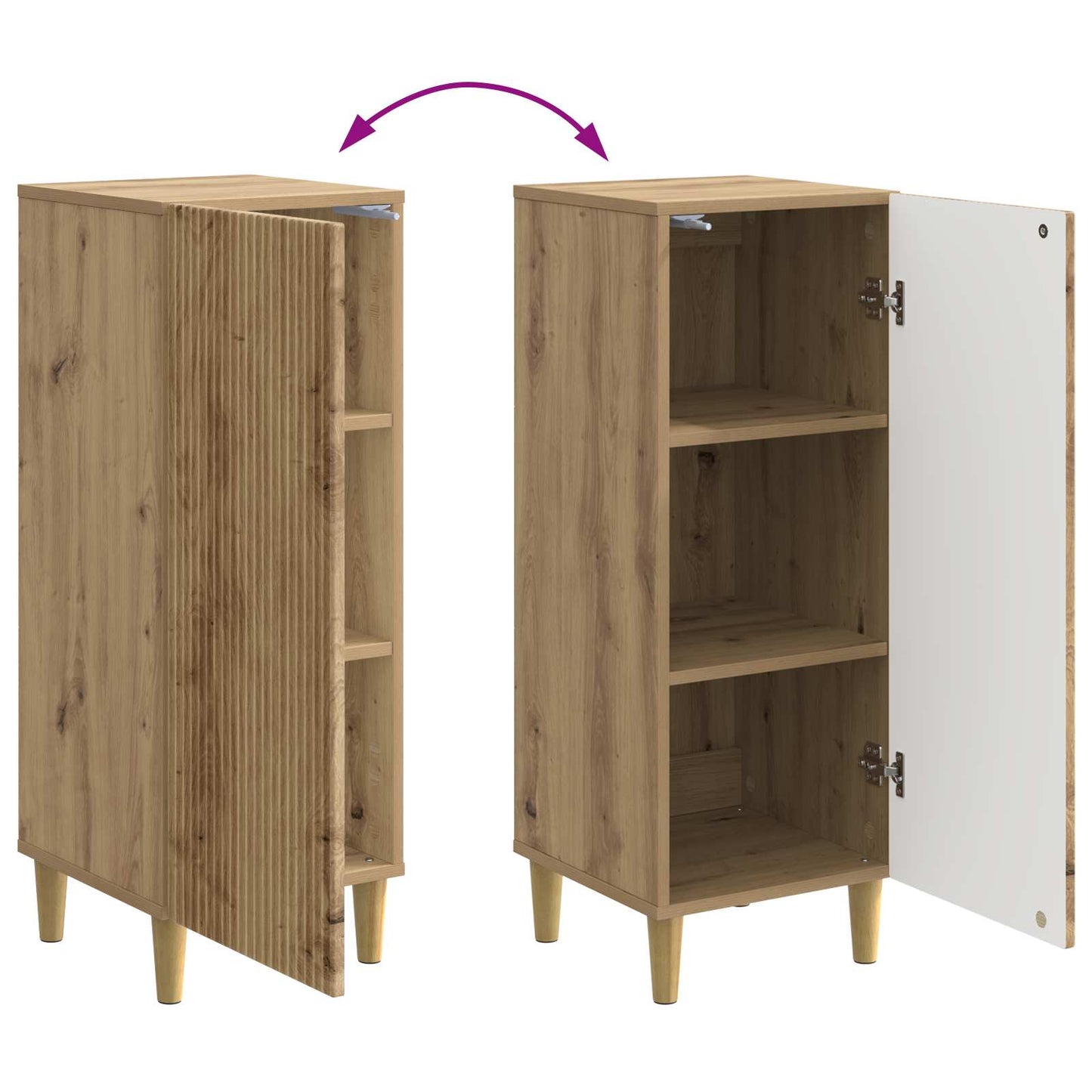 Credenza Rovere Artigianale 33 x 34,5 x 90 cm | homemem39