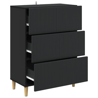 Mobile con Cassetti Nero 66 x 34,5 x 90 cm Legno ingegnerizzato | homemem39
