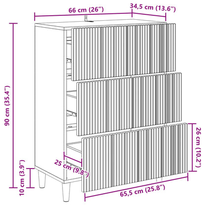 Mobile con Cassetti Rovere Sonoma 66 x 34,5 x 90 cm