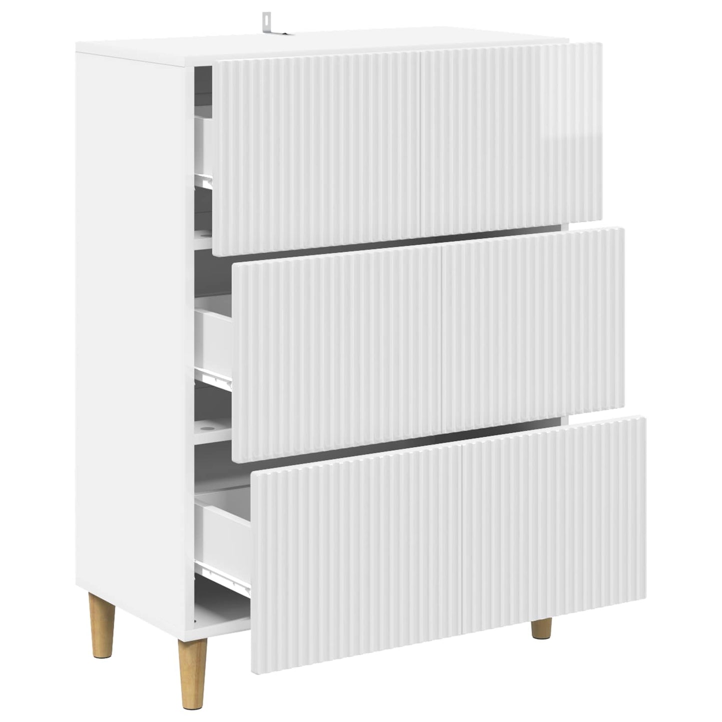 Mobile con Cassetti Bianco Lucido 66 x 34,5 x 90 cm