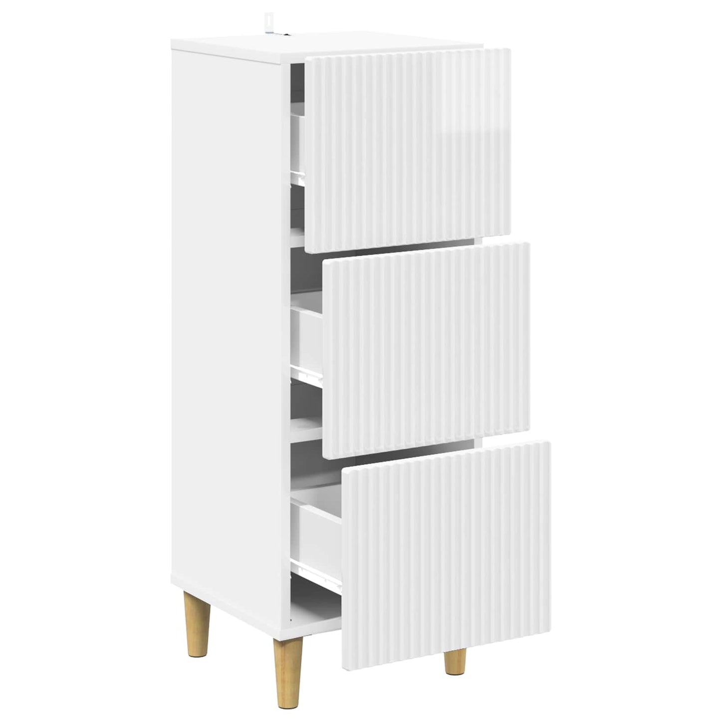 Mobile con Cassetti Bianco Lucido 33 x 34,5 x 90 cm