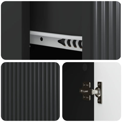 Credenza Nero 66 x 34,5 x 90 cm Legno ingegnerizzato