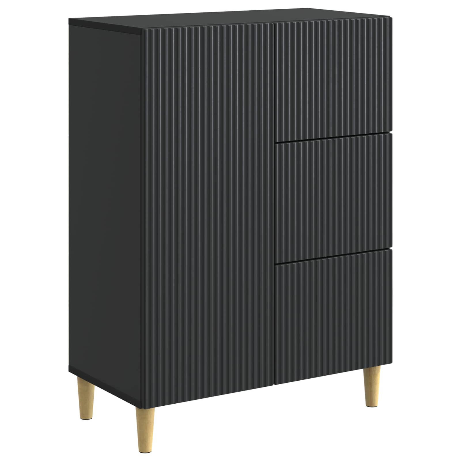 Credenza Nero 66 x 34,5 x 90 cm Legno ingegnerizzato | homemem39