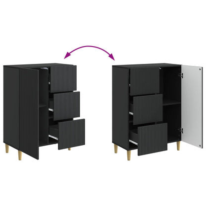 Credenza Nero 66 x 34,5 x 90 cm Legno ingegnerizzato