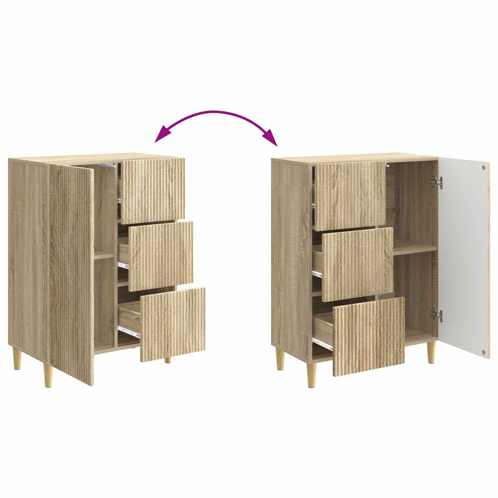 Credenza Rovere Sonoma 66 x 34,5 x 90 cm Legno ingegnerizzato | homemem39