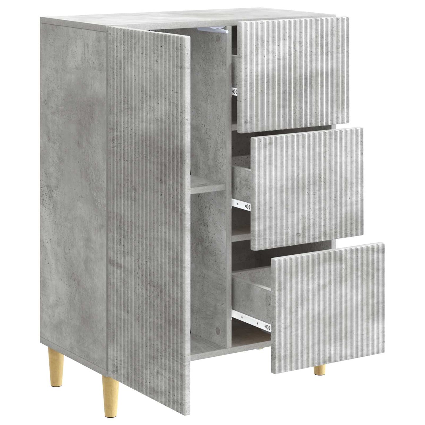 Credenza Grigio Cemento 66 x 34,5 x 90 cm Legno ingegnerizzato