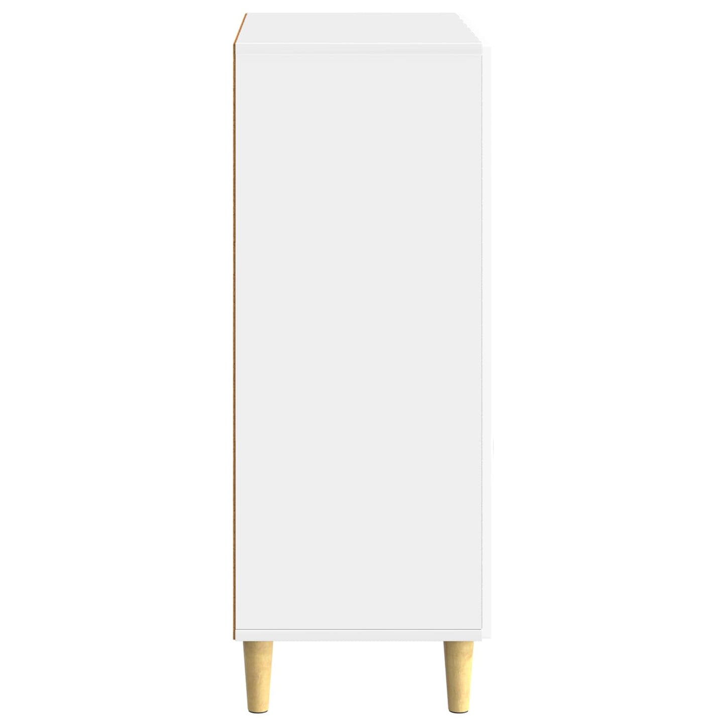 Credenza Bianco Lucido 66 x 34,5 x 90 cm Legno ingegnerizzato