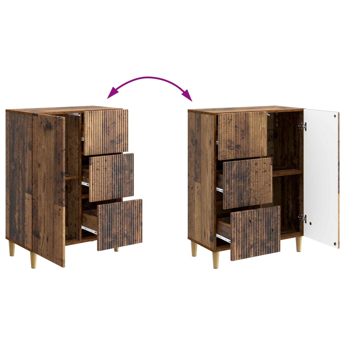 Credenza Legno antico 66 x 34,5 x 90 cm Legno ingegnerizzato