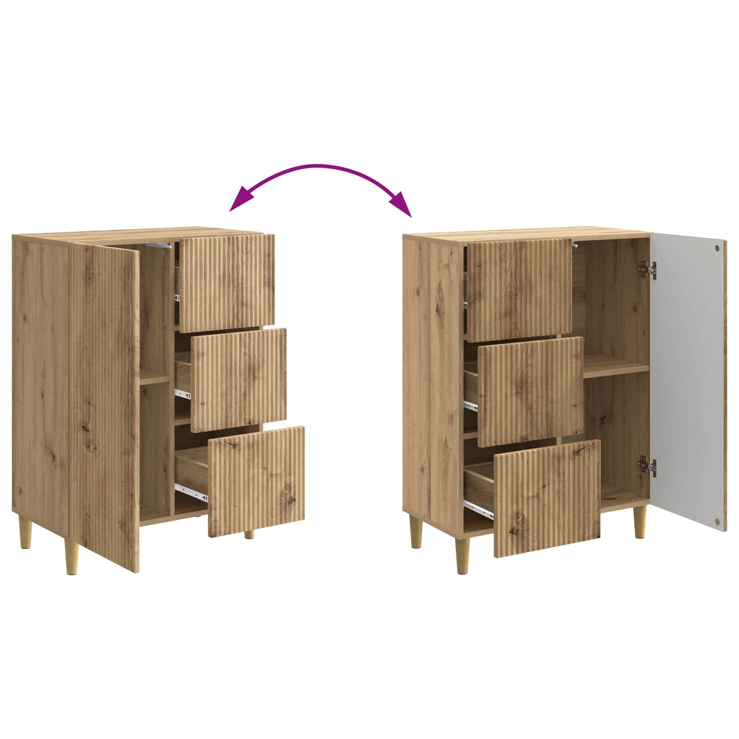 Credenza Rovere Artigianale 66 x 34,5 x 90 cm - homemem39