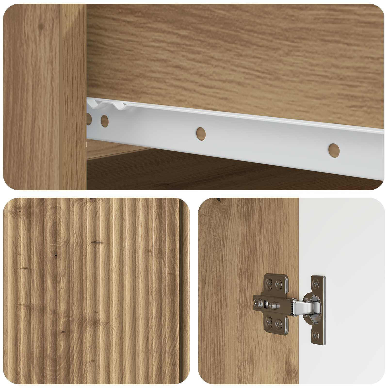 Credenza con cassetto Rovere Artigianale 66 x 34,5 x 90 cm | homemem39