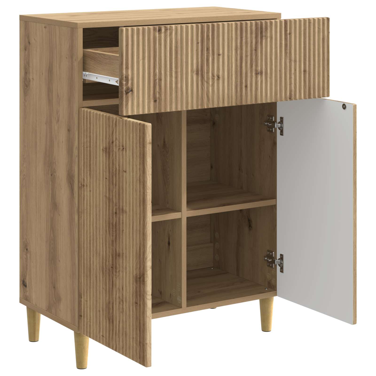 Credenza con cassetto Rovere Artigianale 66 x 34,5 x 90 cm | homemem39