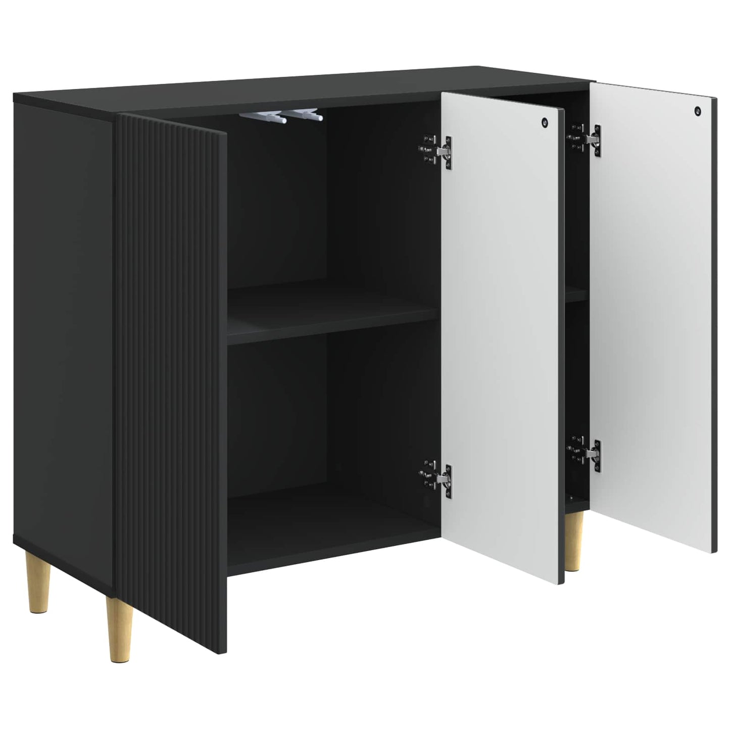 Credenza Nero 89 x 34,5 x 80 cm Legno ingegnerizzato