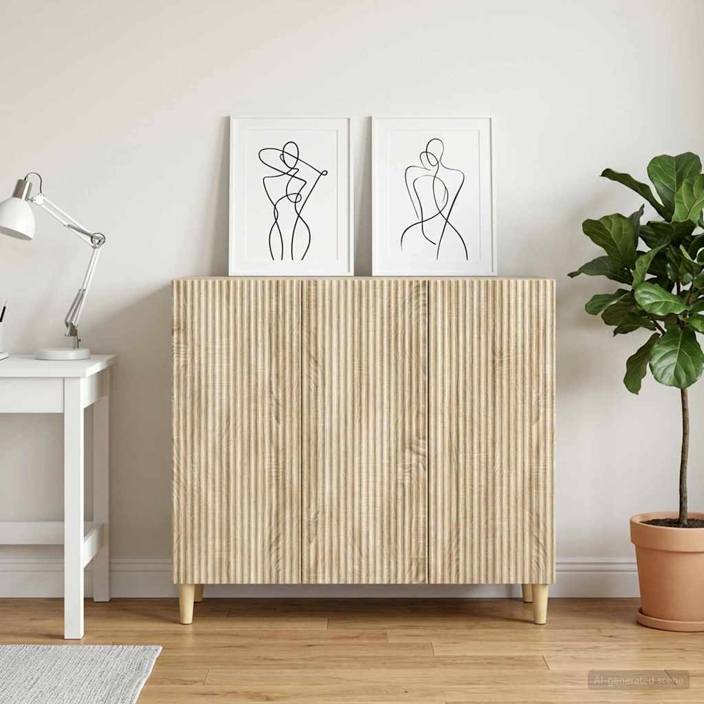 Credenza Rovere Sonoma 89 x 34,5 x 80 cm Legno ingegnerizzato - homemem39