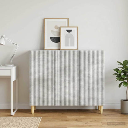Credenza Grigio Cemento 89 x 34,5 x 80 cm Legno ingegnerizzato