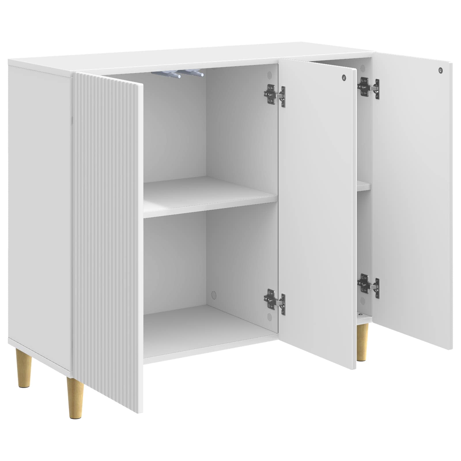 Credenza Bianco Lucido 89 x 34,5 x 80 cm Legno ingegnerizzato | homemem39