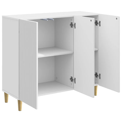 Credenza Bianco Lucido 89 x 34,5 x 80 cm Legno ingegnerizzato | homemem39