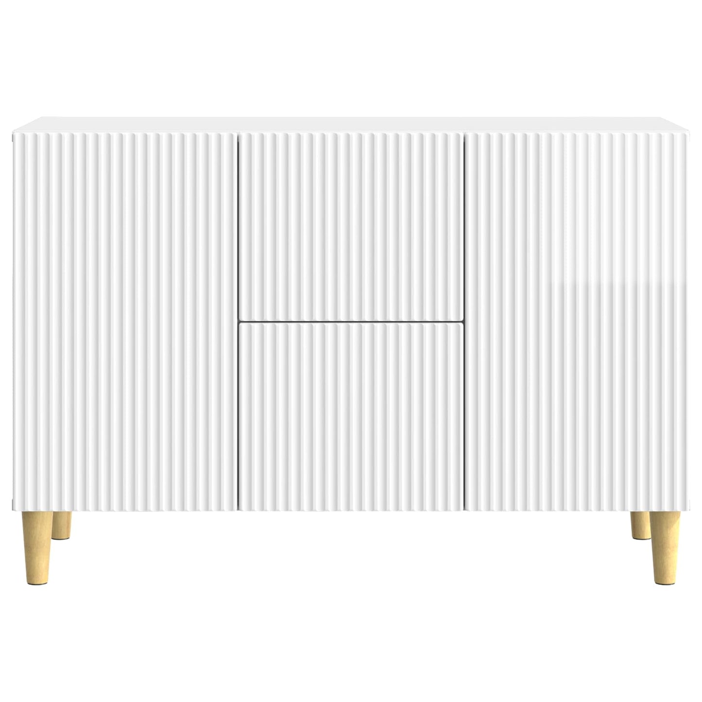 Credenza Bianco Lucido 89 x 34,5 x 60 cm Legno ingegnerizzato
