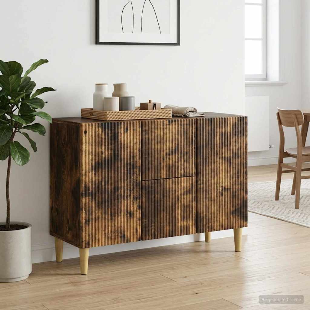 Credenza Rovere Fumo 89 x 34,5 x 60 cm Legno ingegnerizzato - homemem39