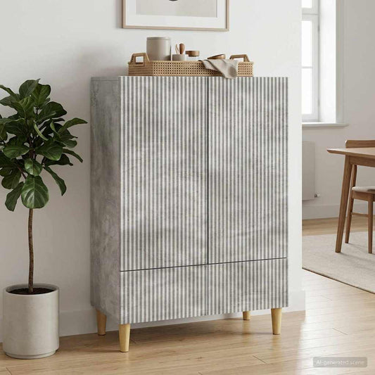 Credenza Grigio Cemento 66 x 34,5 x 95 cm Legno ingegnerizzato