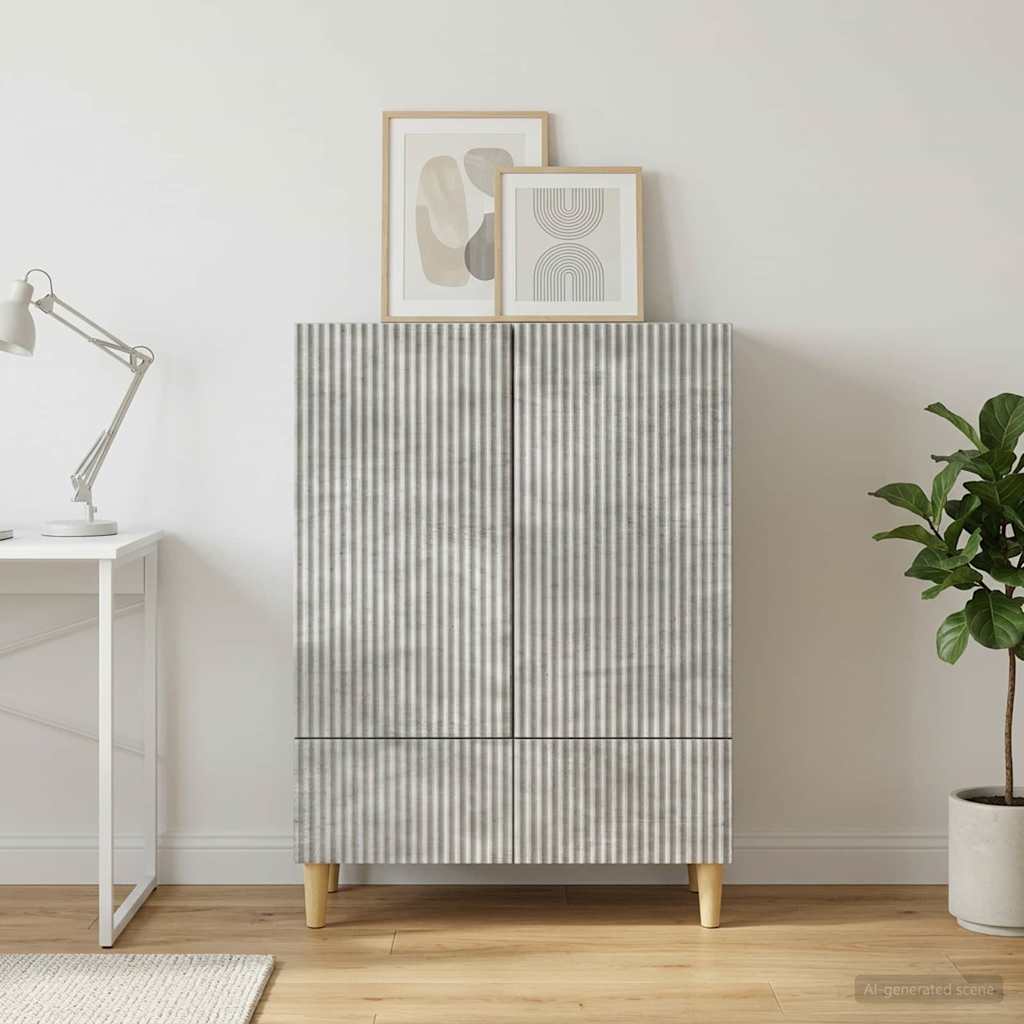 Credenza Grigio Cemento 66 x 34,5 x 95 cm Legno ingegnerizzato