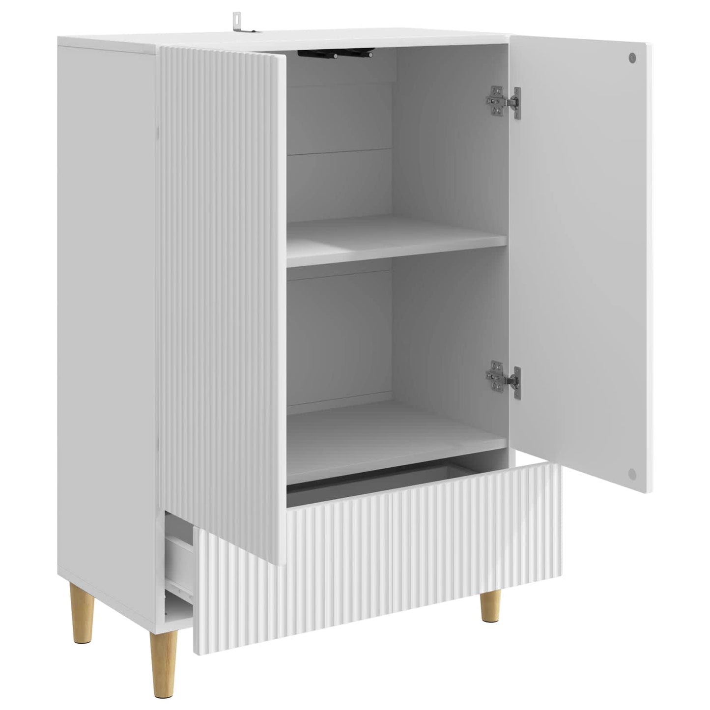 Credenza Bianco Lucido 66 x 34,5 x 95 cm Legno ingegnerizzato | homemem39