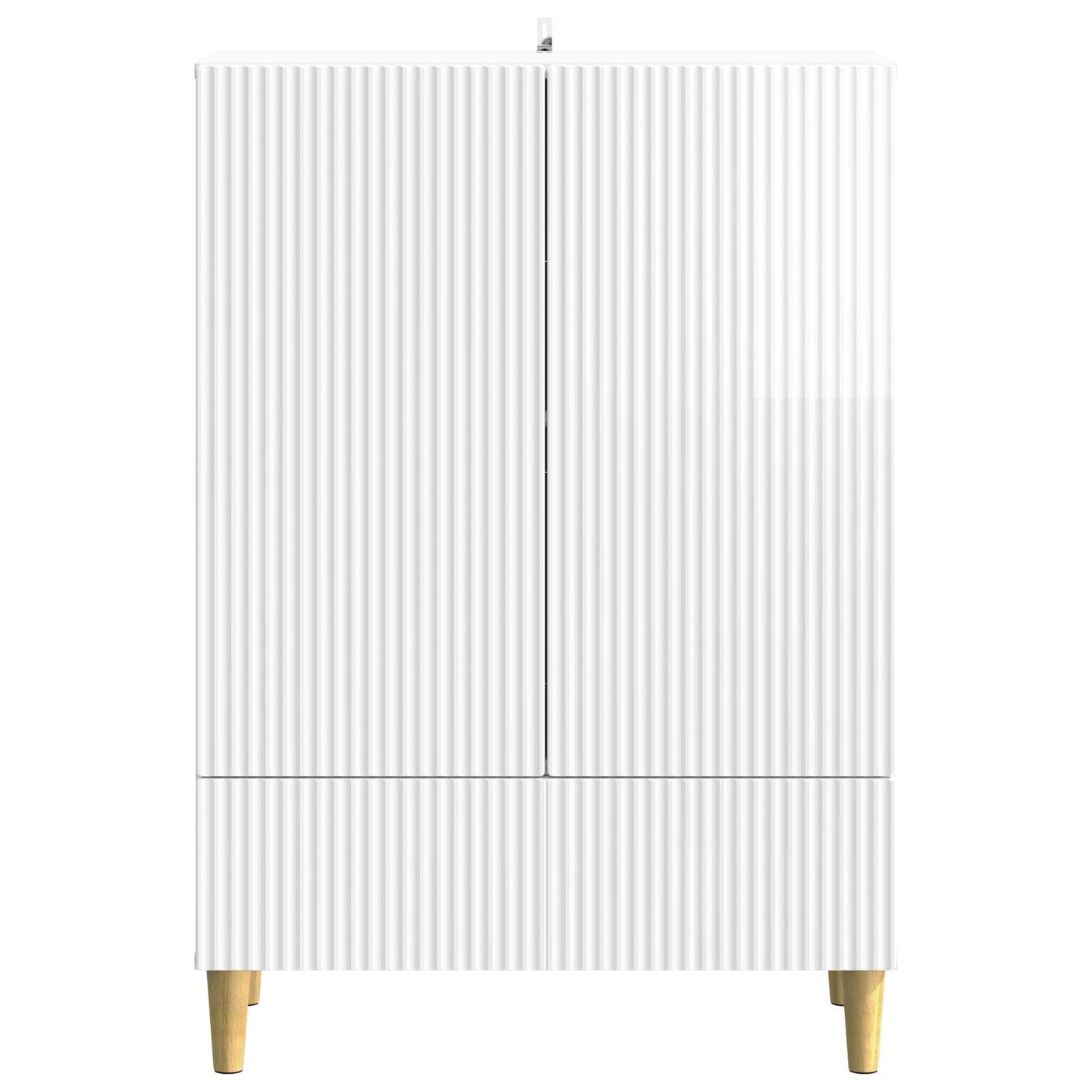Credenza Bianco Lucido 66 x 34,5 x 95 cm Legno ingegnerizzato | homemem39
