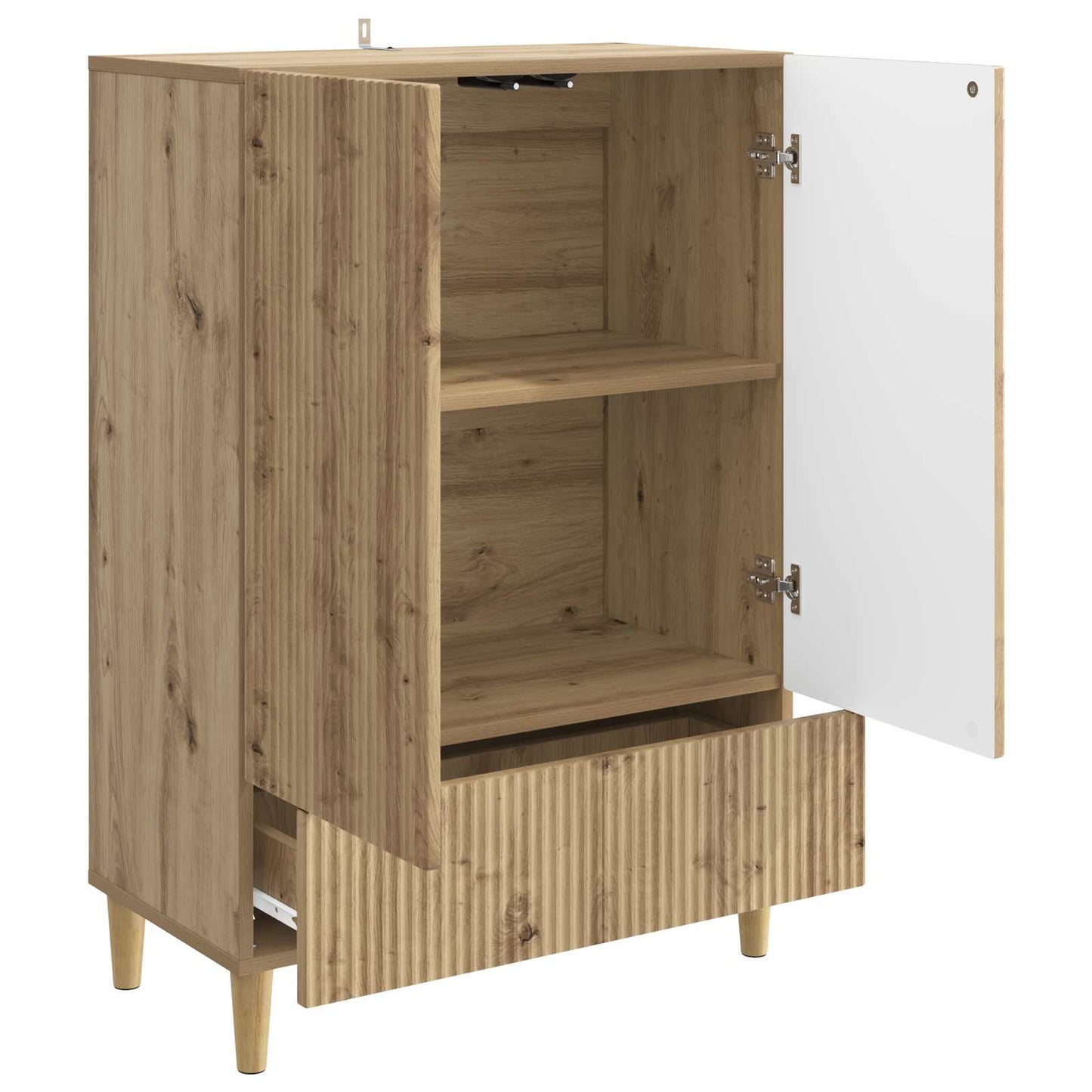 Credenza con cassetto Rovere Artigianale 66 x 34,5 x 95 cm | homemem39