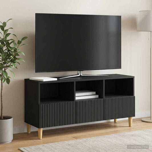 Mobile TV Nero 102 x 34,5 x 50 cm Legno ingegnerizzato