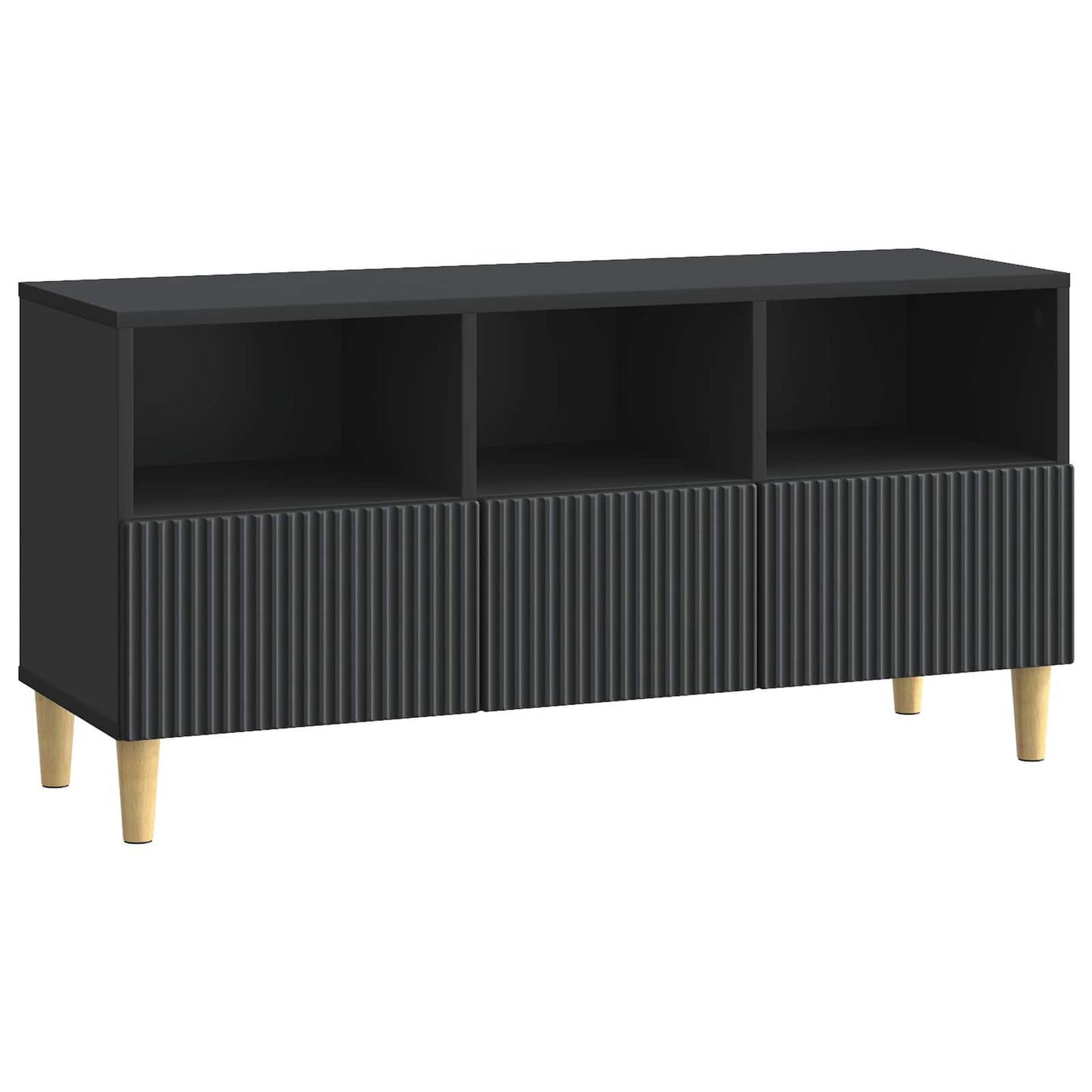 Mobile TV Nero 102 x 34,5 x 50 cm Legno ingegnerizzato | homemem39