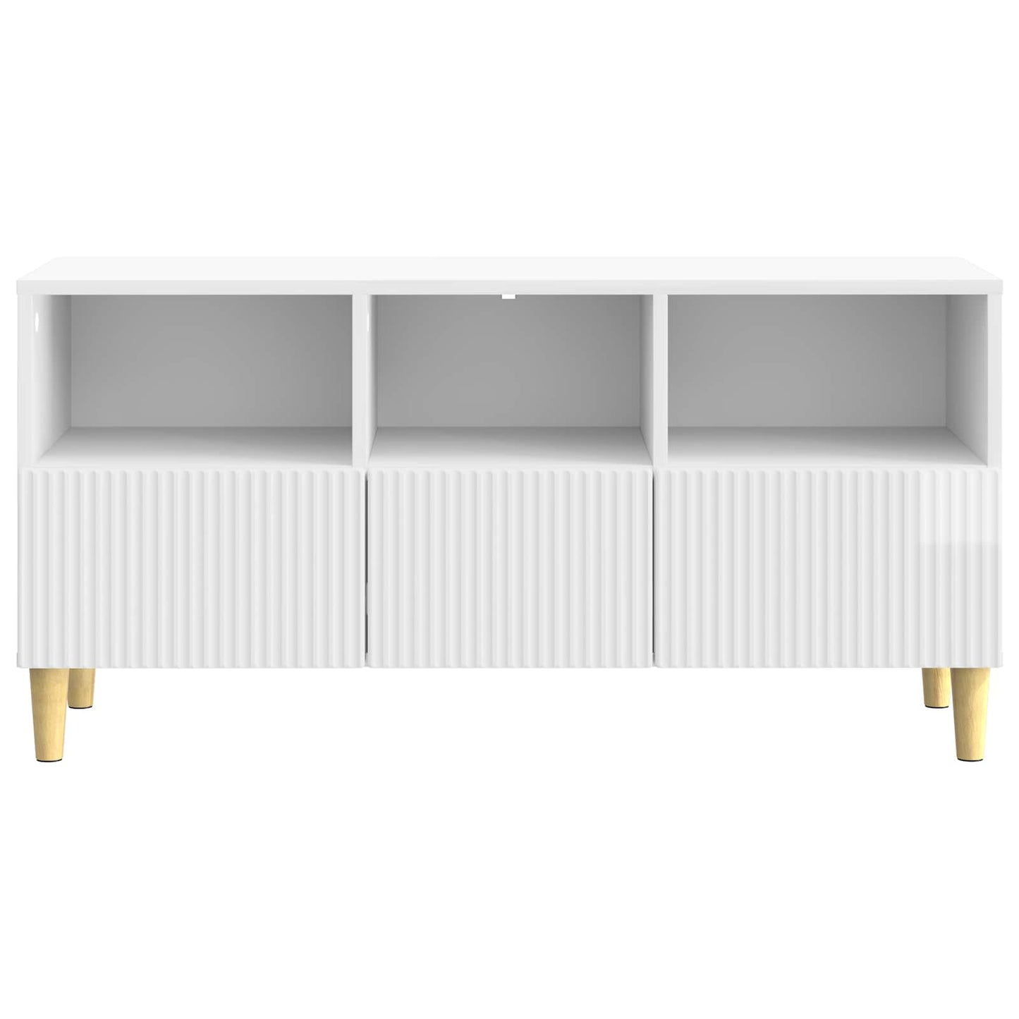 Mobile TV Bianco Lucido 102 x 34,5 x 50 cm Legno ingegnerizzato | homemem39